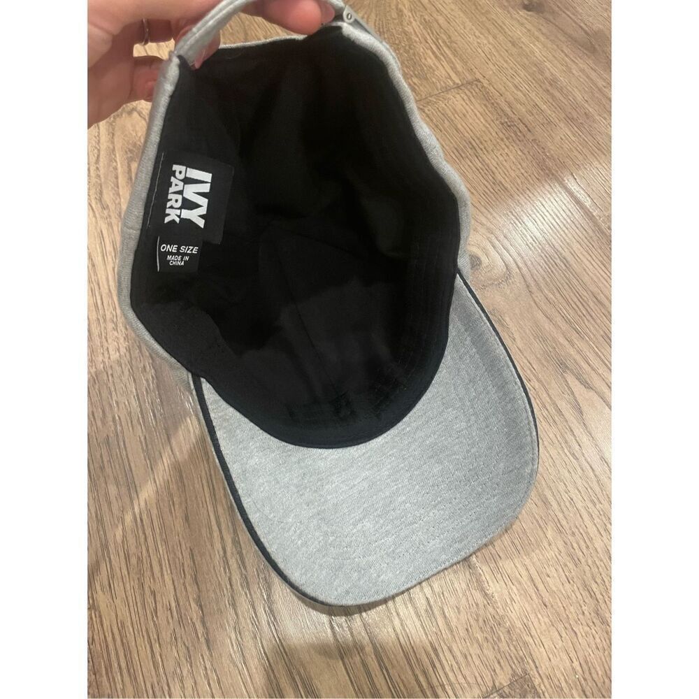 Ivy Park Womens Heather Gray Jersey Baseball Cap Embroidered Logo Adjustable Hat - Picture 5 of 5